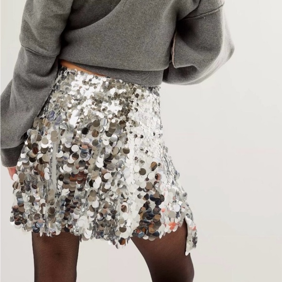 Free People Can't Get Enough Sequin Skirt - Picture 3 of 8